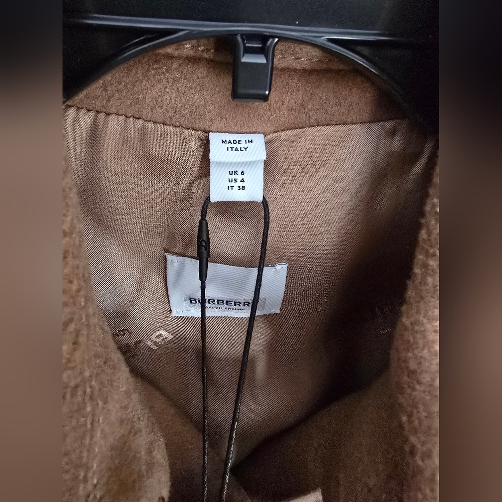 NWT BURBERRY Cashmere Double-Breasted Kensington Coat - Picture 7 of 16